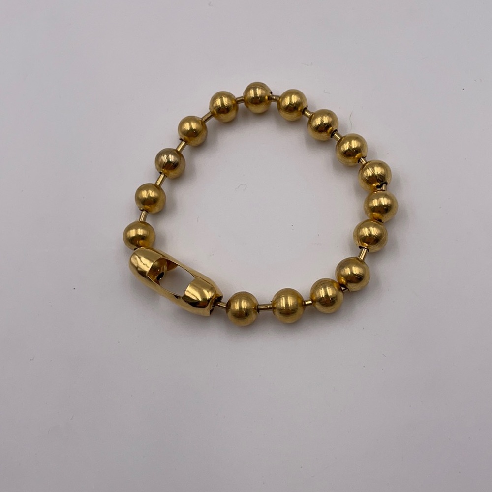 Stainless steel gold Dog Tag bracelet
